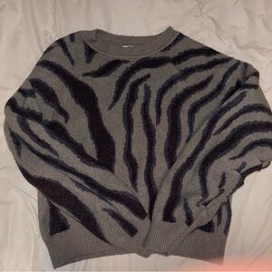 NA-KD Grey Zebra Print Sweater